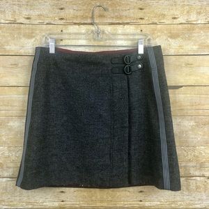 Prana Quincy Skirt Wrap Kilt Buckle Tweed Medium